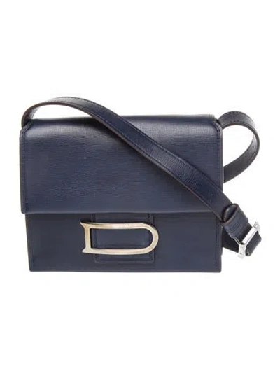 Pre-owned Delvaux Leather Leonce Small In Blue