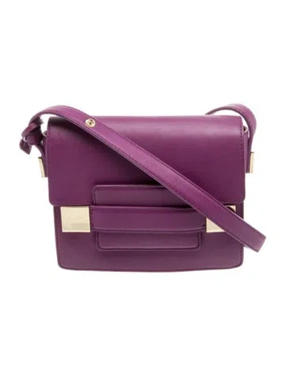 Pre-owned Delvaux Leather Madame Mini In Purple