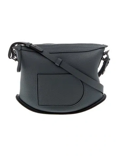 Pre-owned Delvaux Leather Pin Swing Small In Blue