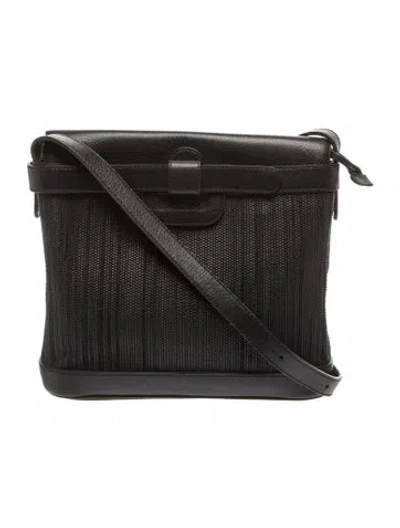 Pre-owned Delvaux Leather Shoulder Bag Vintage In Black