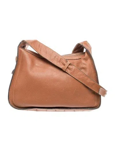 Pre-owned Delvaux Leather Shoulder Bag Vintage In Brown