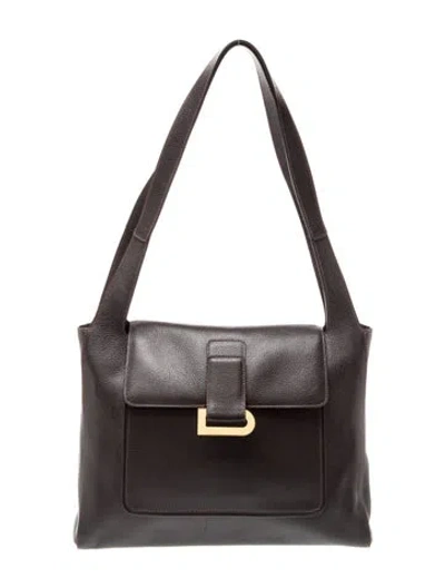 Pre-owned Delvaux Leather Shoulder Bag Vintage In Brown
