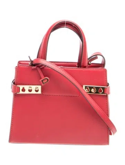 Pre-owned Delvaux Leather Tempête Crush In Burgundy