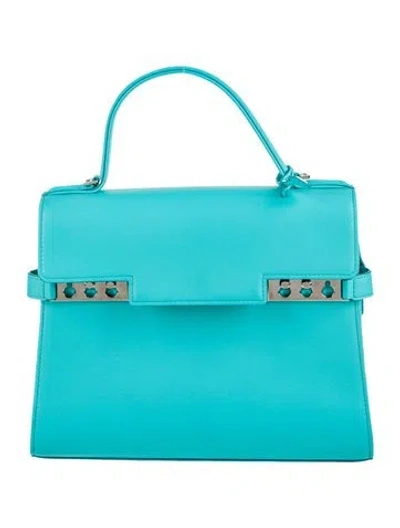 Pre-owned Delvaux Leather Tempête Mm In Blue