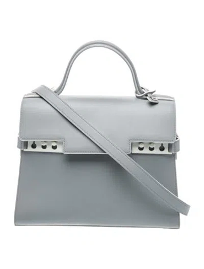 Pre-owned Delvaux Leather Tempête Mm In Blue