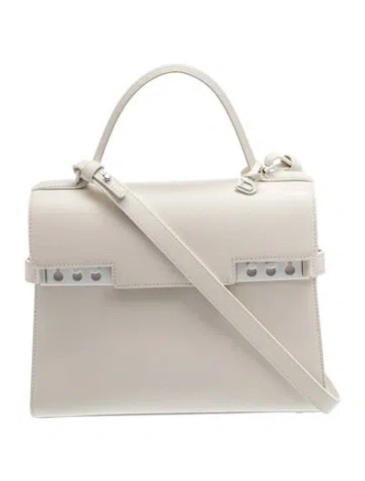 Pre-owned Delvaux Leather Tempête Mm In Grey