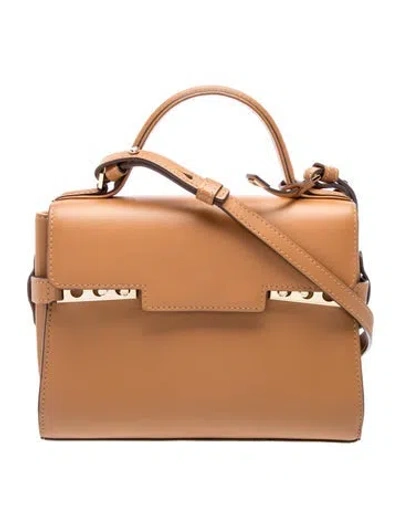 Pre-owned Delvaux Leather Tempête Pm In Brown