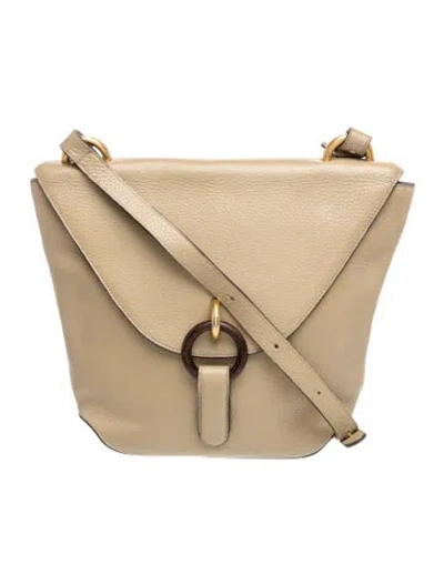 Pre-owned Delvaux Leather Top Handle Bag In Neutral