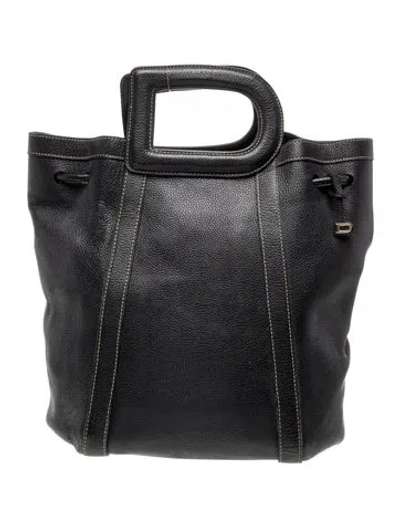 Pre-owned Delvaux Leather Tote In Black
