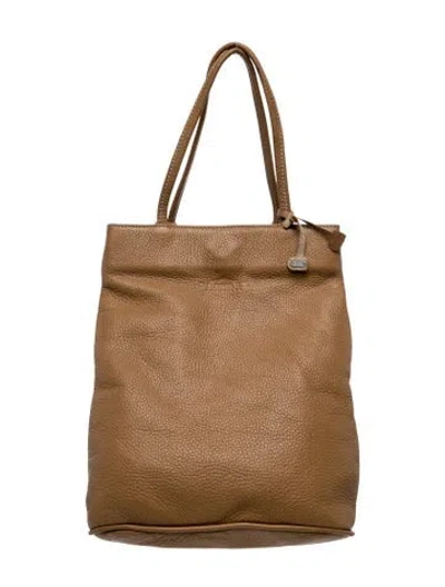 Pre-owned Delvaux Leather Tote Vintage In Brown