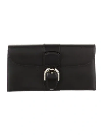 Pre-owned Delvaux Leather Wallet In Black