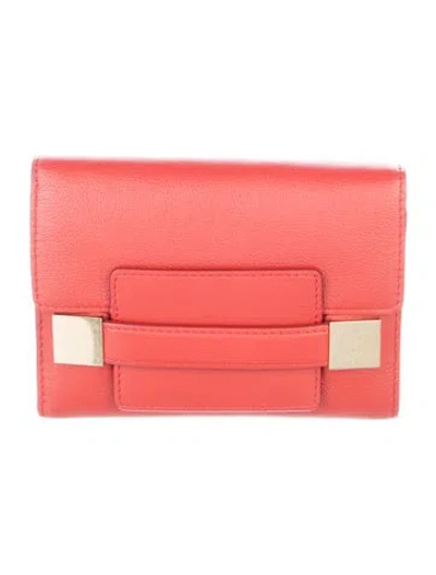 Pre-owned Delvaux Leather Wallet In Pink
