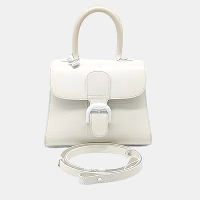 Pre-owned Delvaux Leather White Brillant Pm