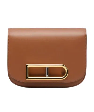 Delvaux Lingot Small Shoulder Bag In Brown