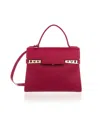 Delvaux Logo Handbag In Red
