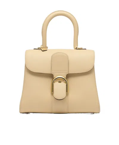 Delvaux Logo Shoulder Bag In Nude