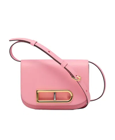 Delvaux Logo Shoulder Bag In Pink