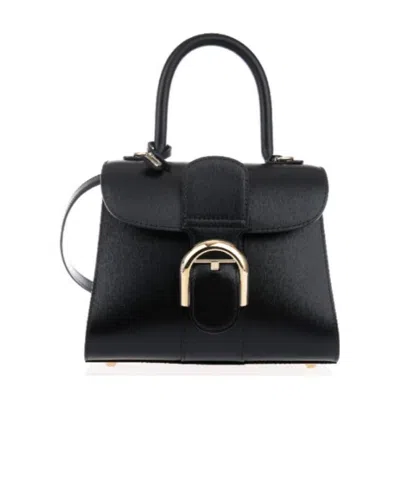Delvaux Mini Brillant Shoulder Bag In Black