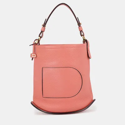 Pre-owned Delvaux Pantoy Handbag Salmon Pink Leather