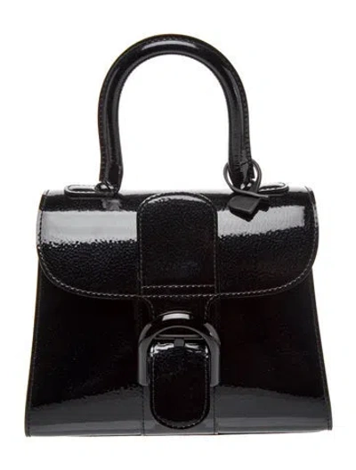 Pre-owned Delvaux Patent Leather Brillant In Black