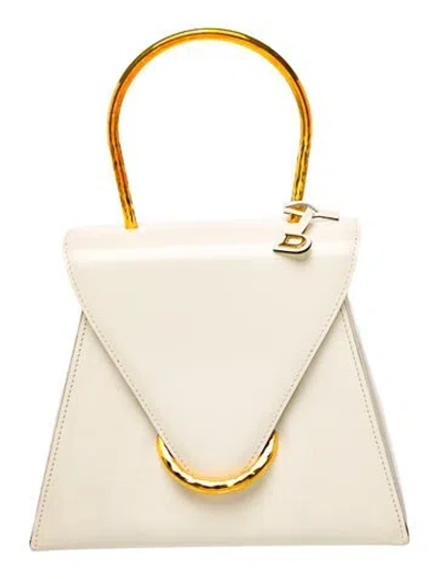 Pre-owned Delvaux Patent Leather Caprice In Neutral
