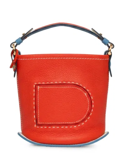 Delvaux Pin D Bucket Bag In Orange