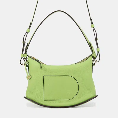 Pre-owned Delvaux Pin Swing 2-way Bag Aloe Leather In Green