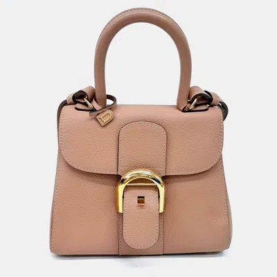Pre-owned Delvaux Pink Leather Brillant Mini Box