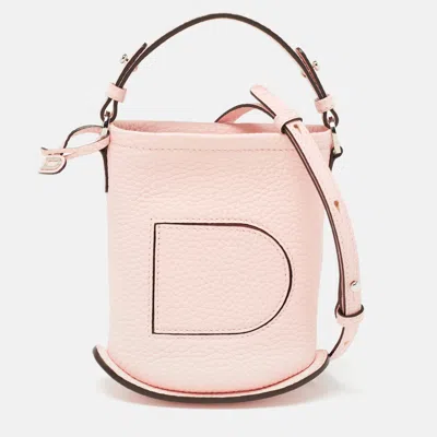 Pre-owned Delvaux Pink Leather Pin Toy Bag