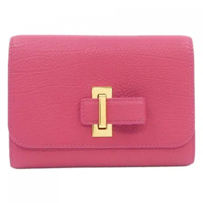 Pre-owned Delvaux Red Color Wallet (tri-fold) ()
