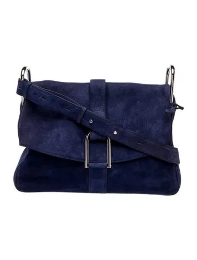 Pre-owned Delvaux Suede Givry In Silver
