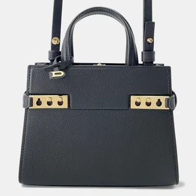 Pre-owned Delvaux Tempe Crash Small Black Calf Leather Bag