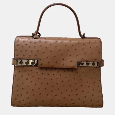 Pre-owned Delvaux Tempete In Brown