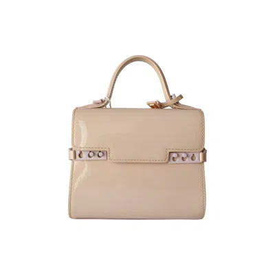 Delvaux Tempete Micro Top Handle Bag Beige Pink