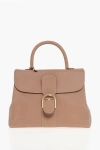 Delvaux Textured Leather Handbag With Removable Shoulder Strap