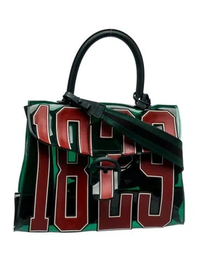 Pre-owned Delvaux Top Handle Bag In Green