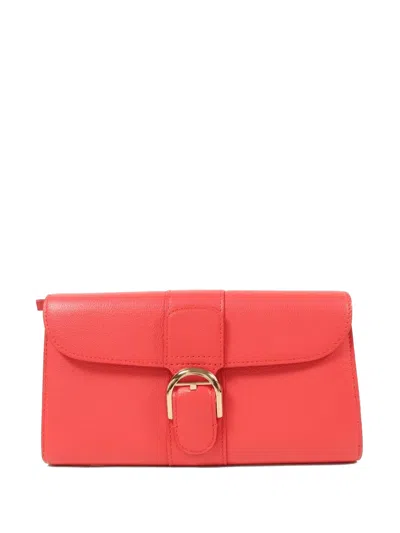 Pre-owned Delvaux Vintage Brillant Leather Wallet In Red
