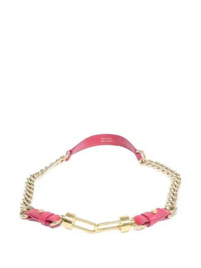 Pre-owned Delvaux Vintage Chain-link Shoulder Strap In Gold
