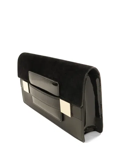 Pre-owned Delvaux Vintage Madame Leather Clutch Bag In Black