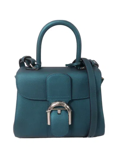 Pre-owned Delvaux Vintage Mini Brillant Two-way Tote Bag In Green