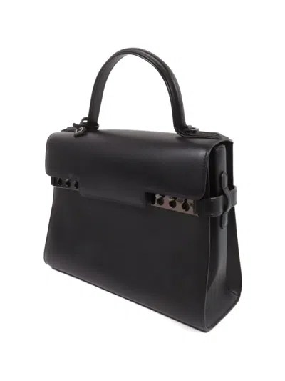 Pre-owned Delvaux Vintage Mm Tempête Tote Bag In Black