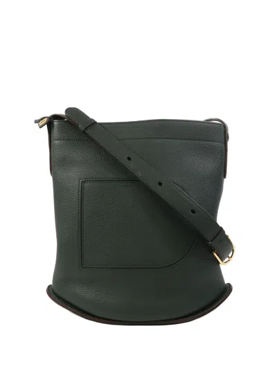 Pre-owned Delvaux Vintage Pin Daily Shoulder Bag In Green