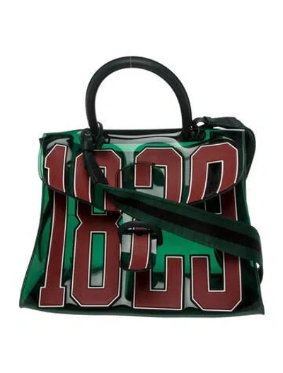 Pre-owned Delvaux Vinyl The Hero 1829 Brilliant In Green