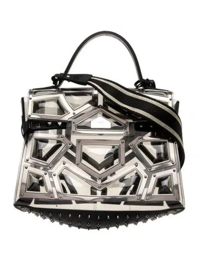 Pre-owned Delvaux Vinyl Top Handle Bag In Clear