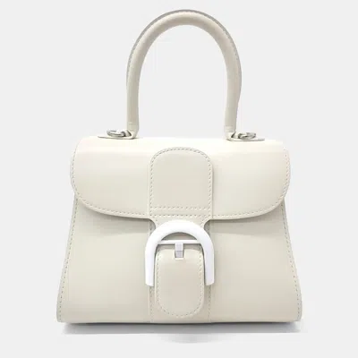 Pre-owned Delvaux White Calf Leather Briand Mini Box