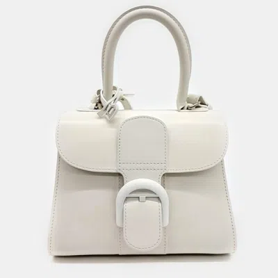 Pre-owned Delvaux White Leather Briand Mini Box
