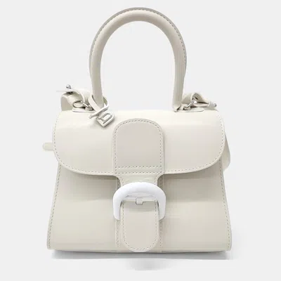 Pre-owned Delvaux White Leather Briand Mini Box