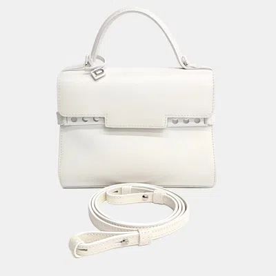 Pre-owned Delvaux White Leather Taumpête Mini