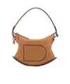 Delvaux Zippered Shoulder Bag In Brown