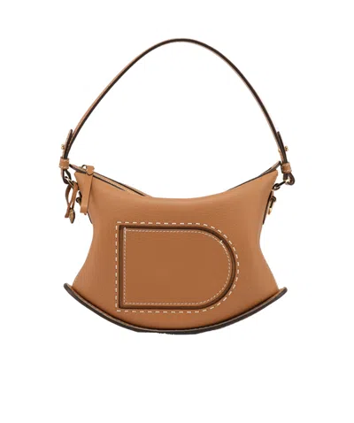 Delvaux Zippered Shoulder Bag In Brown